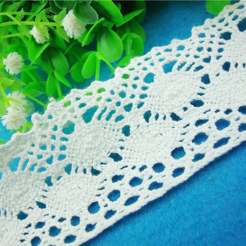 En stock fabricante cabello recto hilo de algodón encaje tejido puños escote conjuntos de puños textiles para el hogar accesorios para el cabello artesanales accesorios para el cabello ropa infantil Item Picture
