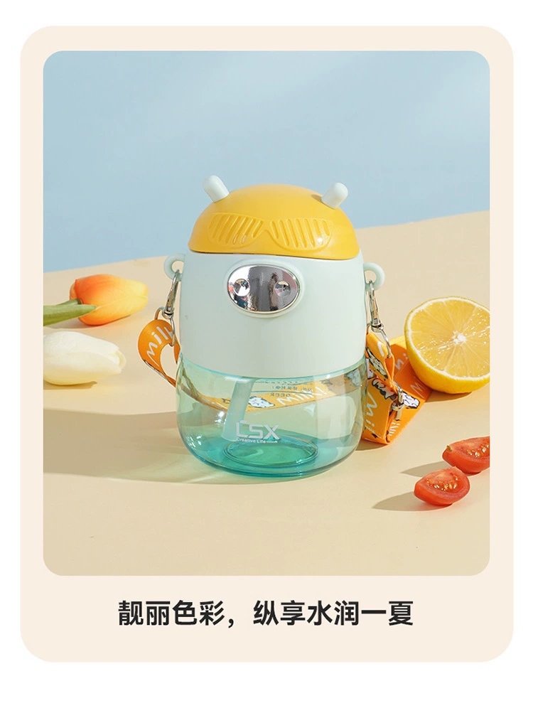 L54-LX5538 Cute little deer creative straw cup, high appearance level, summer water bottle, student water cup, anti-drop and heat-resistant detail image 11