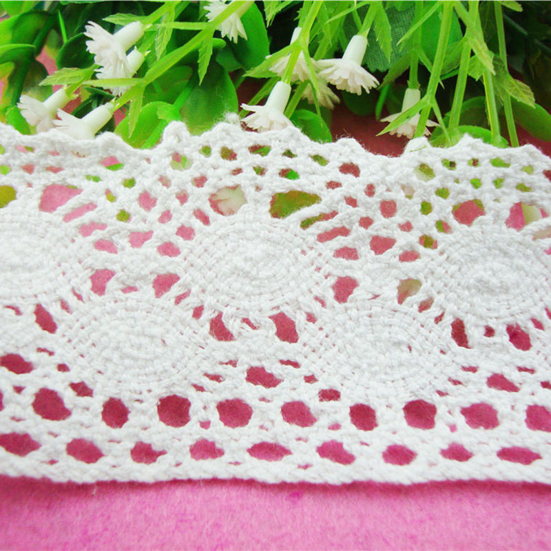 En stock fabricante cabello recto hilo de algodón encaje tejido puños escote conjuntos de puños textiles para el hogar accesorios para el cabello artesanales accesorios para el cabello ropa infantil Specification image