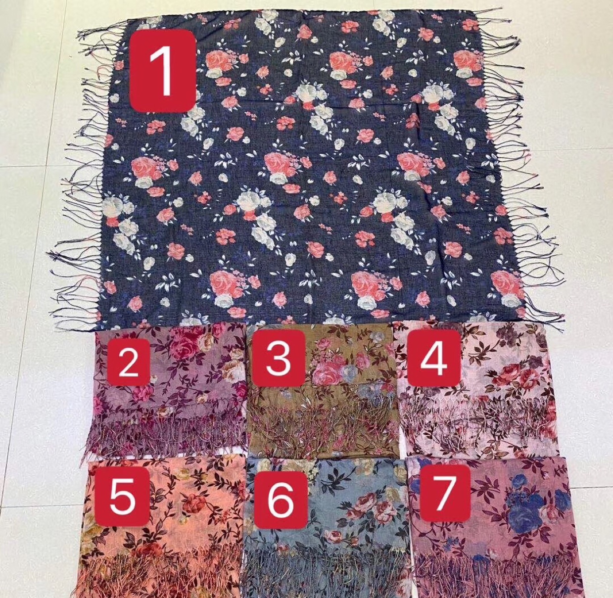 2024数码印花秋冬新款90小方巾04围巾国潮