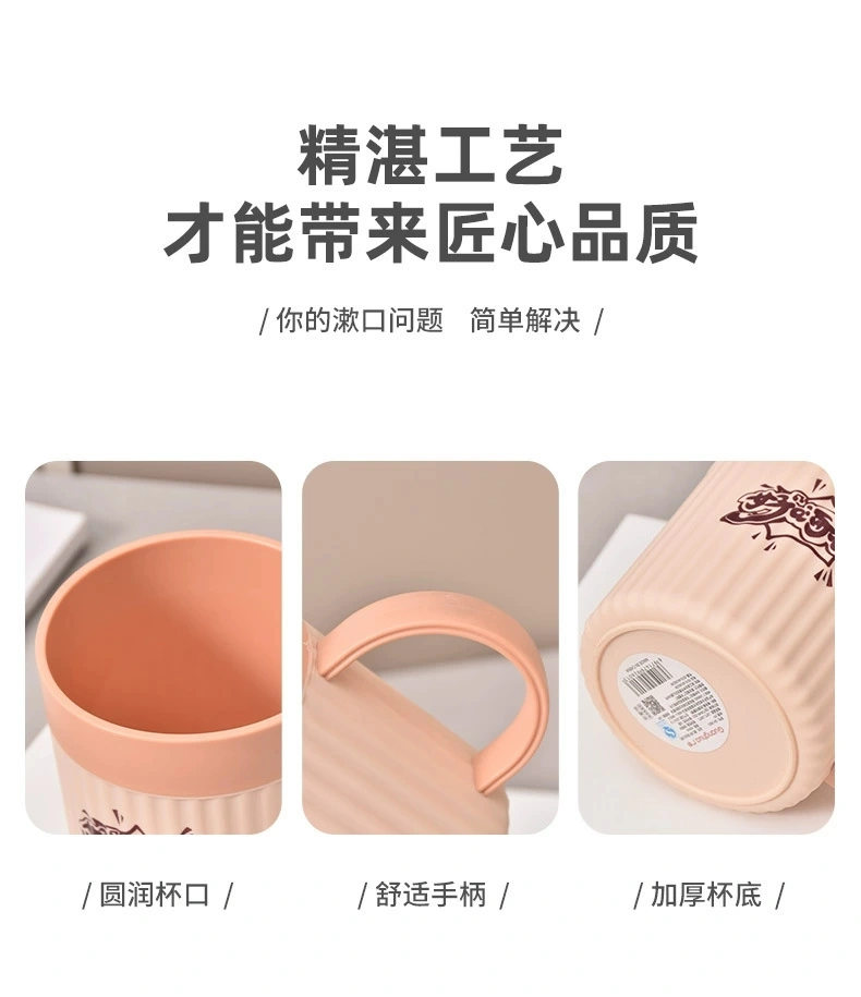 G28-GH-2601 striped color-blocking washbasin cup, home washbasin set, toothpick cup, shock-resistant, enlarged and thickened plastic mouthwash cup detail image 3