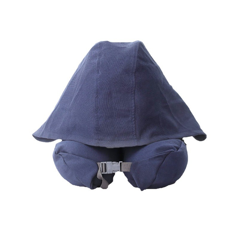 Cross-border exclusive all-cotton neck pillow, cervical pillow, travel airplane pillow, hooded U-shaped neck pillow, nap neck and prone pillow Item Picture