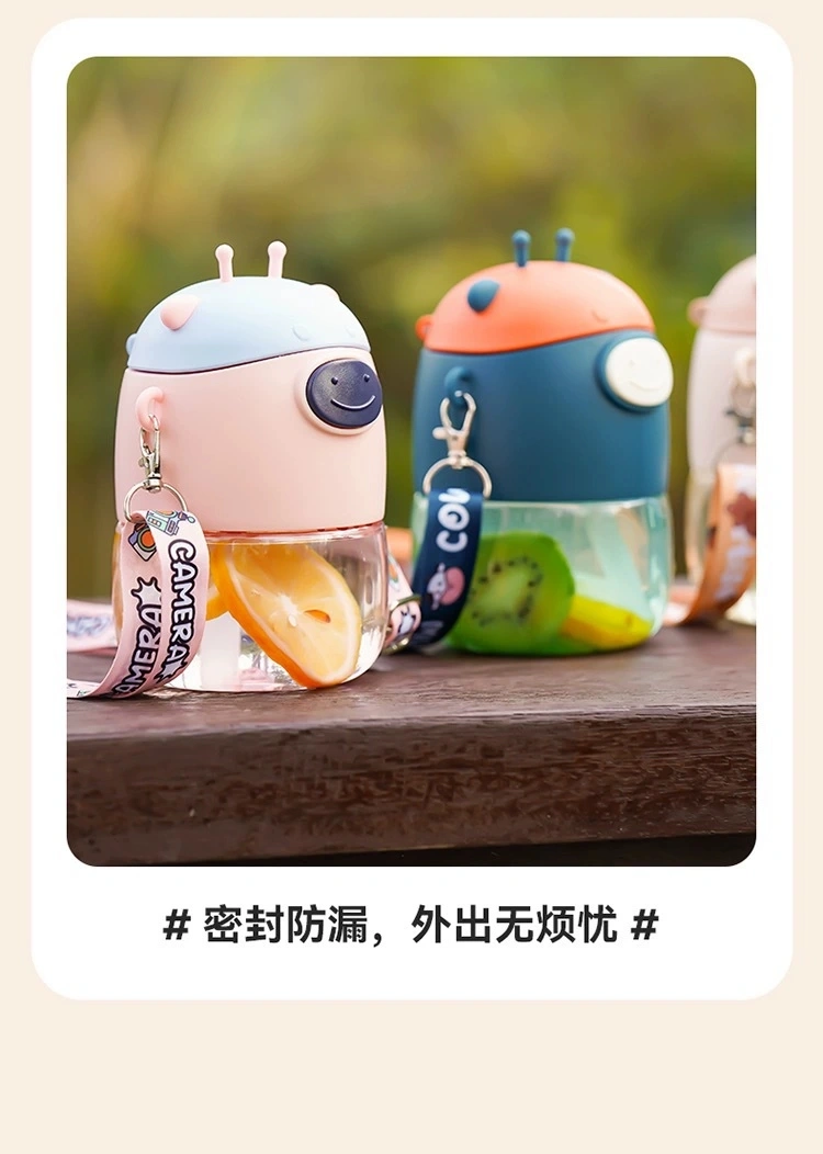 L54-LX5538 Cute little deer creative straw cup, high appearance level, summer water bottle, student water cup, anti-drop and heat-resistant detail image 9