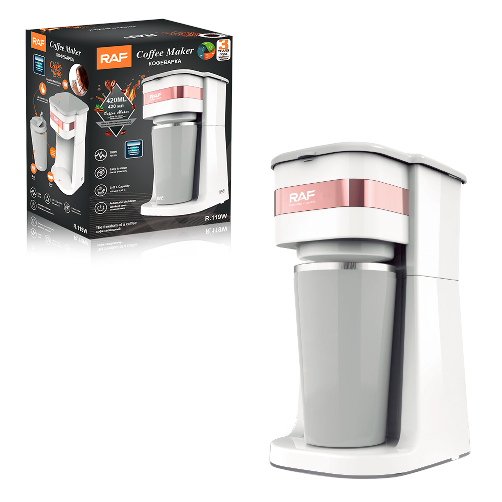 RAF drip coffee machine, home automatic integrated small coffee machine, European standard office bedroom Mocha pot Specification image