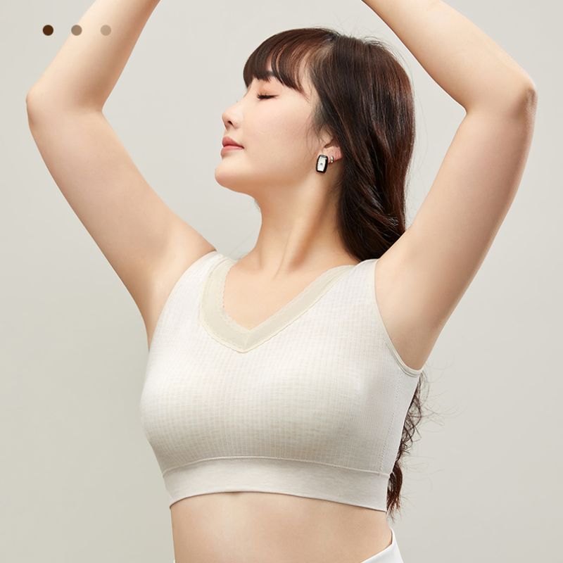 裸安无缝大码舒适透气薄棉轻盈柔软轻薄高弹无缝大码美背