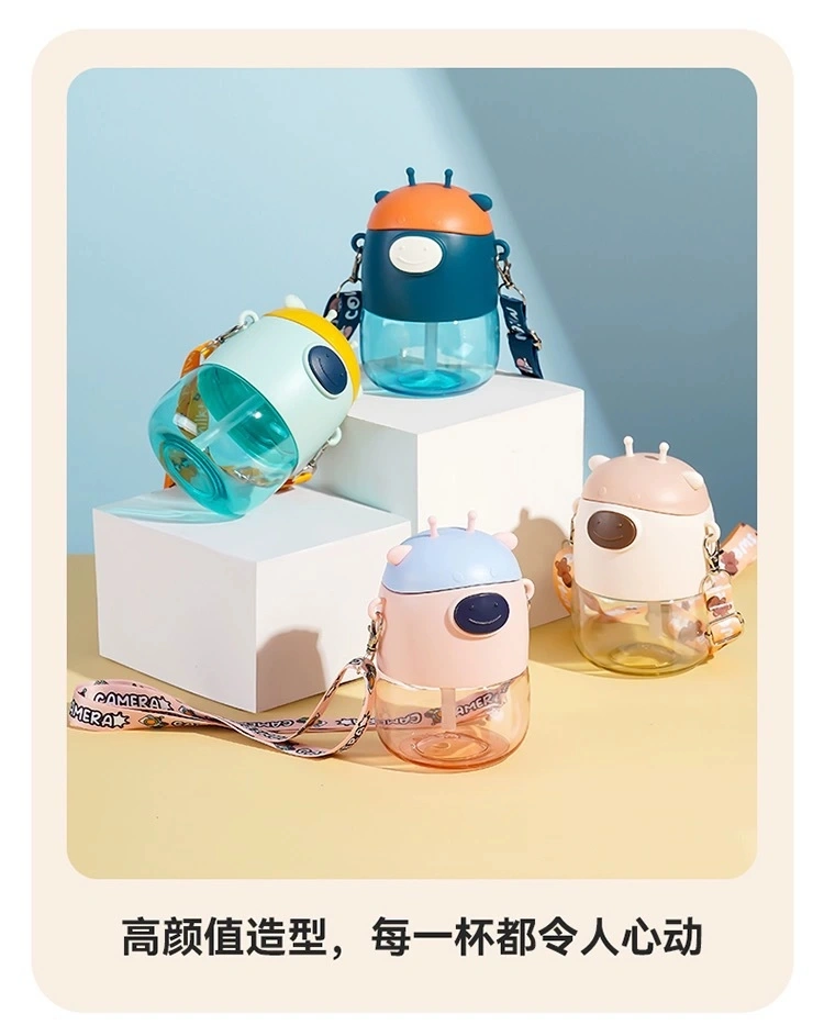 L54-LX5538 Cute little deer creative straw cup, high appearance level, summer water bottle, student water cup, anti-drop and heat-resistant detail image 13