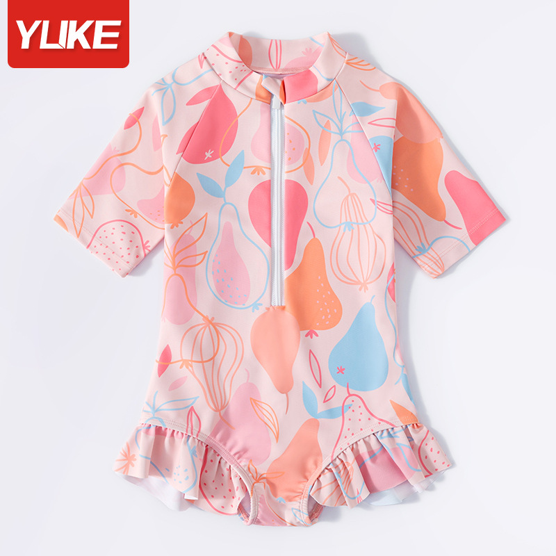 Children's swimsuits 2024: Girls, princesses, babies, one-piece sun protection swimsuits, new children's skirts, quick-drying swimsuits details Picture
