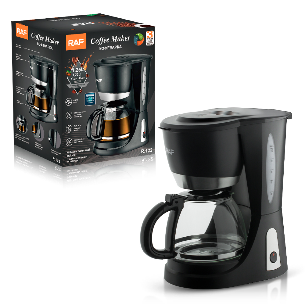 RAF European standard cross-border household coffee machine, fully automatic small American drip coffee pot, kitchen appliances details Picture