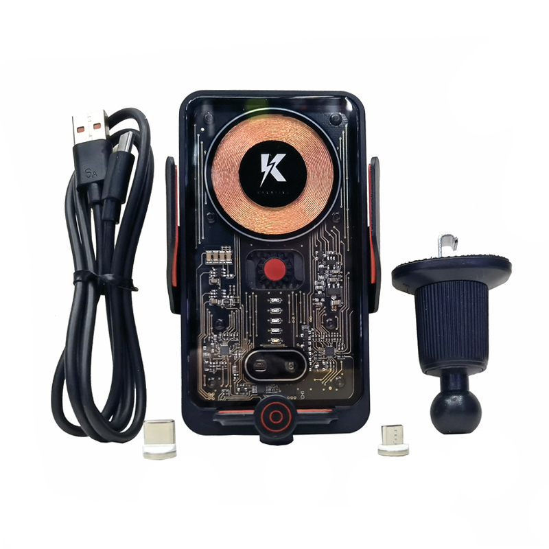 车载手机架/汽车手机支架/车载导航支架/车载支架无线充/车载手机支架白底实物图