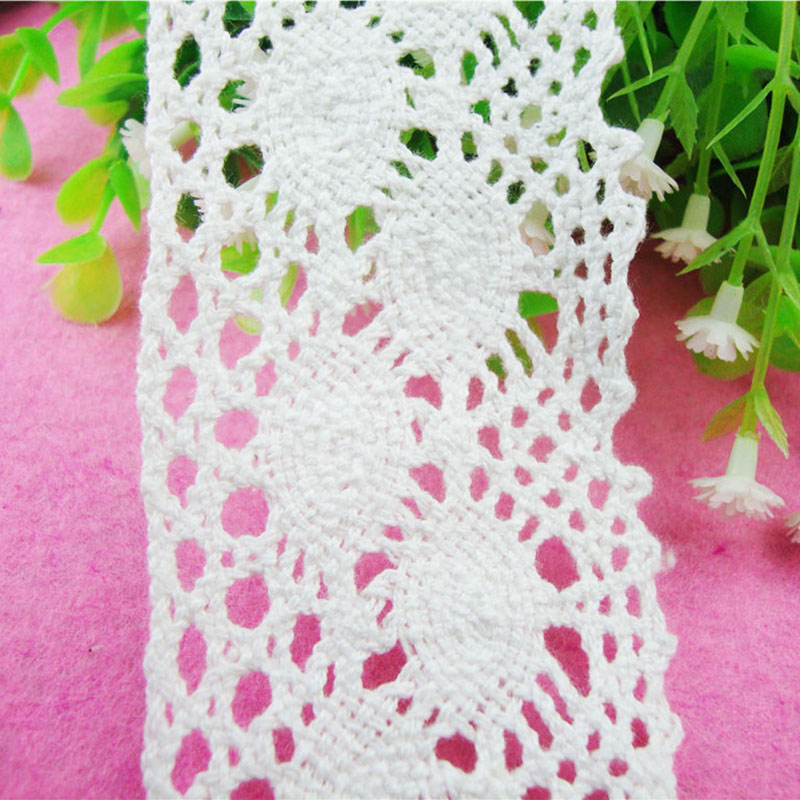 En stock fabricante cabello recto hilo de algodón encaje tejido puños escote conjuntos de puños textiles para el hogar accesorios para el cabello artesanales accesorios para el cabello ropa infantil details Picture