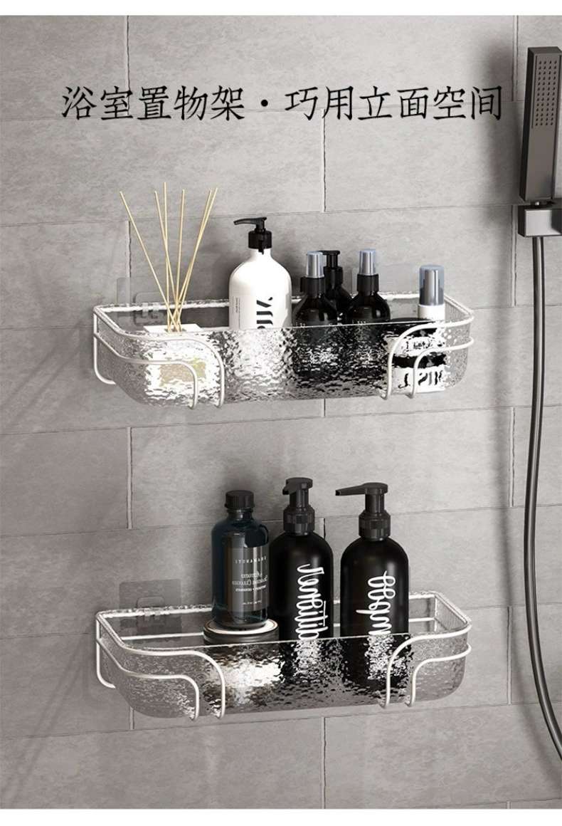 Q35-QY7608A non-drilling storage rack, light luxury toilet storage rack, toilet iron storage rack, moisture-proof and waterproof detail image 9