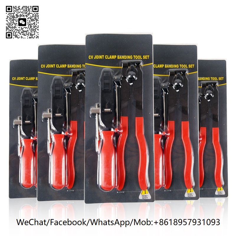 2PCS CV BOOT CLAMP PLIERS球笼防尘套束装钳Auto Repair Tools球笼抽带式卡箍钳抱箍