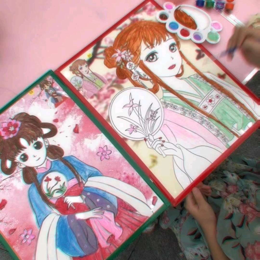 彩底涂鸦画儿童涂鸦画板卡通画板批发送画架地摊货源公园DIY画板 画板画写板益智玩具玩具儿童玩具详情图4