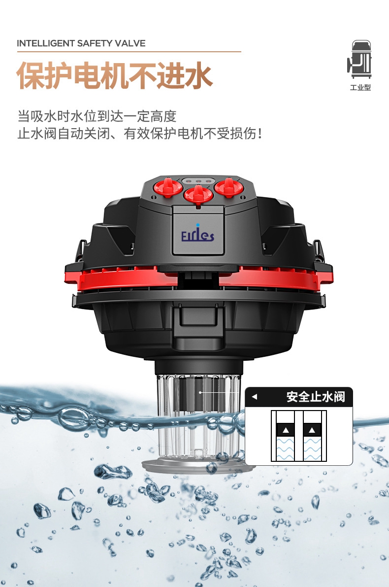 车用工业用吸尘器大功率4800w大吸力工厂车间粉尘大型钢桶吸尘机详情5