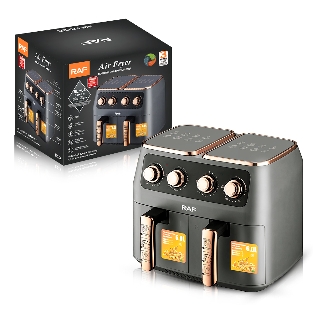 RAF European and American standard oil-free air fryer, household large-capacity fully automatic intelligent electric fryer, multi-functional machine 12L details Picture