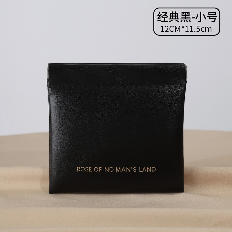 Simple closed spring piece bag, mini PU earphone storage bag, candy-colored coin bag, coin purse, lipstick storage bag details Picture