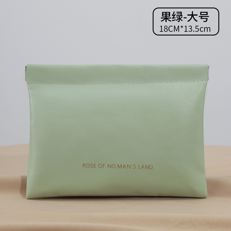 Simple closed spring piece bag, mini PU earphone storage bag, candy-colored coin bag, coin purse, lipstick storage bag Item Picture