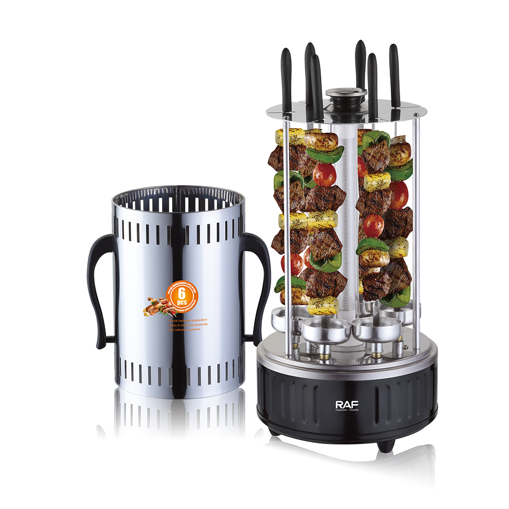 RAF European standard cross-border barbecue grill, skewer machine, household multi-functional grilling and frying all-in-one, smoke-free charcoal grill Item Picture