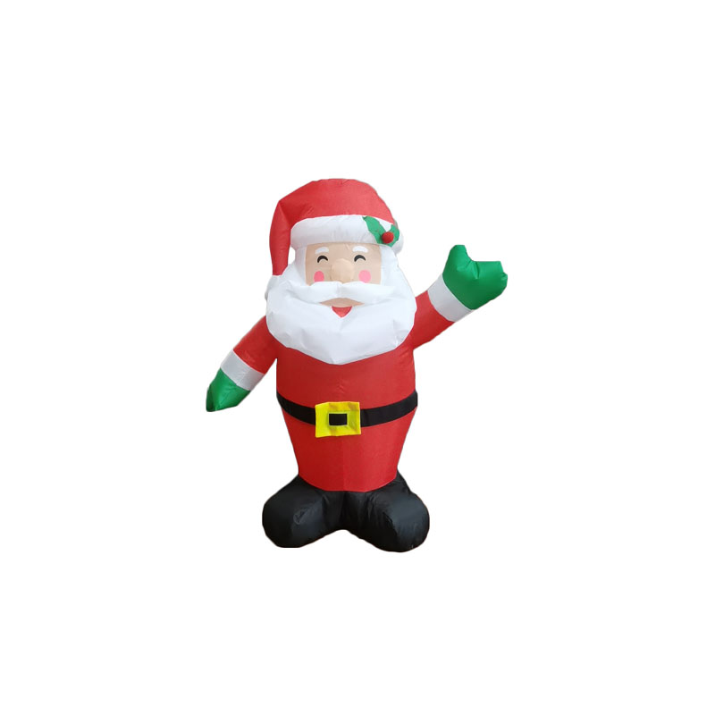 Factory direct sales, just in time for Christmas, 90cm inflatable, cute Santa Claus green gloves Christmas scene decoration wholesale Application Scenario