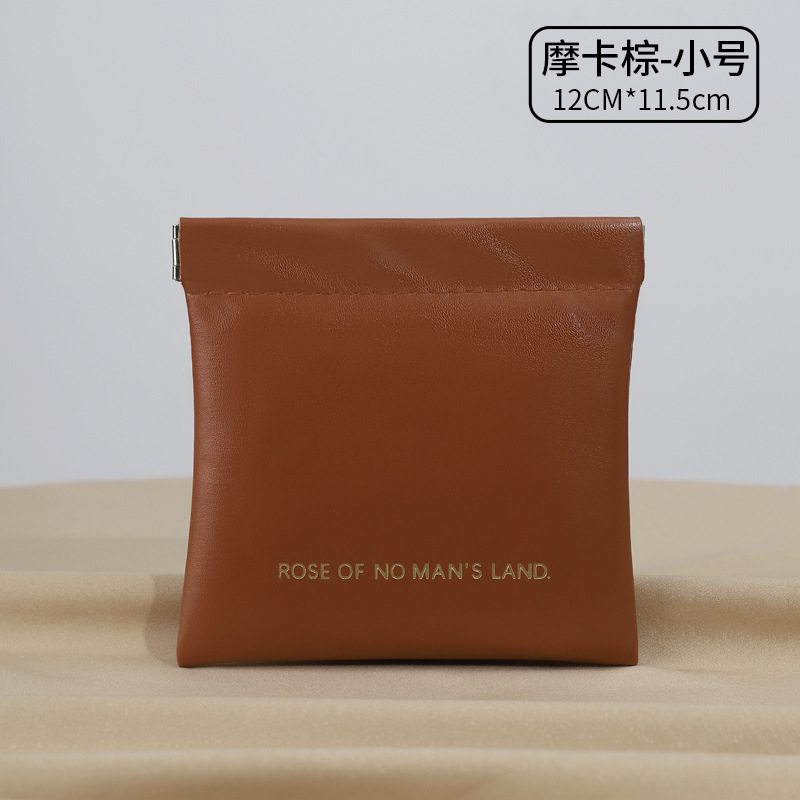 Simple closed spring piece bag, mini PU earphone storage bag, candy-colored coin bag, coin purse, lipstick storage bag Application Scenario