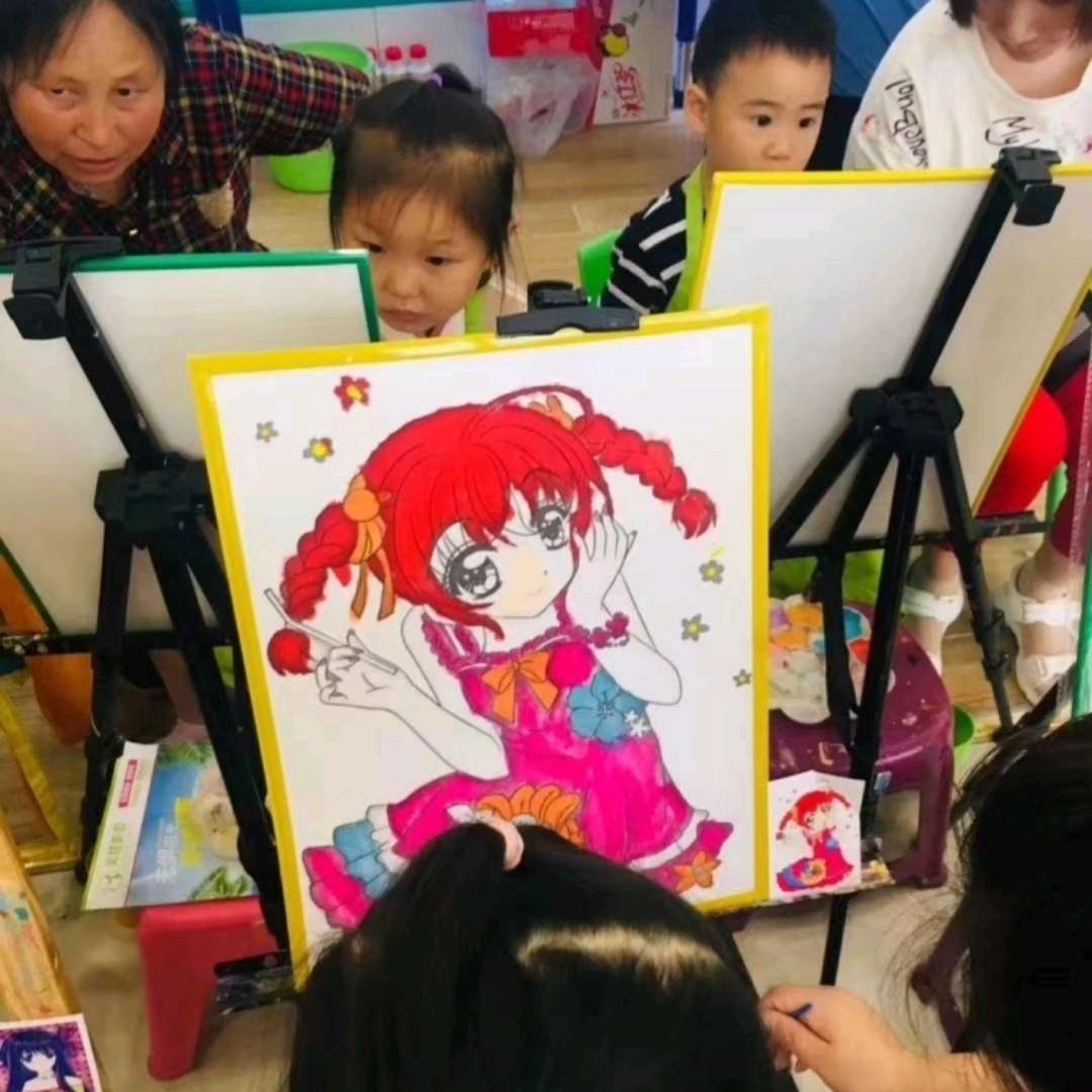彩底涂鸦画儿童涂鸦画板卡通画板批发送画架地摊货源公园DIY画板 画板画写板益智玩具玩具儿童玩具详情图3