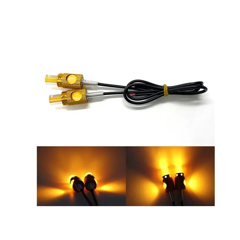 Motorcycle LED lights, eagle eye lights, 12V double-eye license plate lights, screw lights, decorative lights, colored lights, lenses Specification image