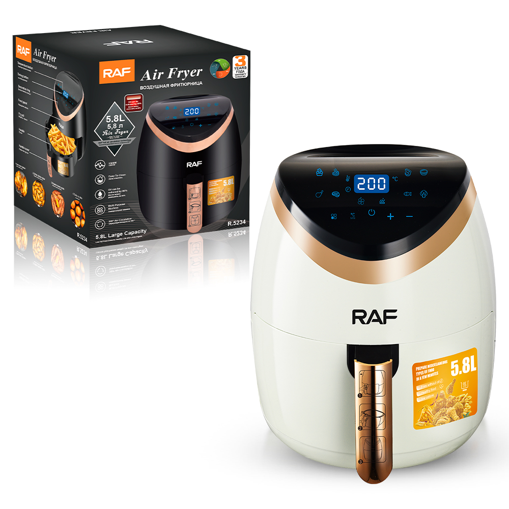 RAF European and American standard cross-border smart touch air fryer 5.8L large capacity household fully automatic smart multi-functional pic 6