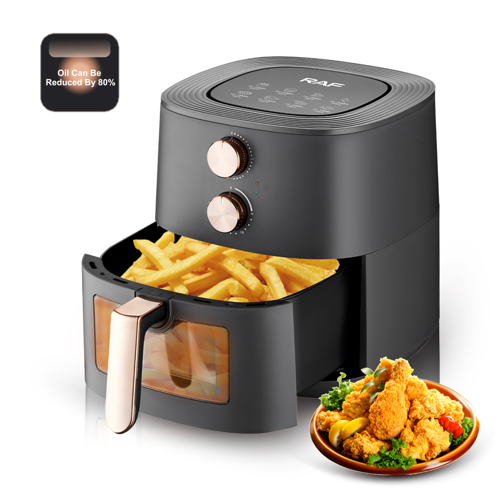 RAF Cross-border European standard visual air fryer, oil-free household French fries machine, fully automatic large capacity 8L electric fryer Item Picture