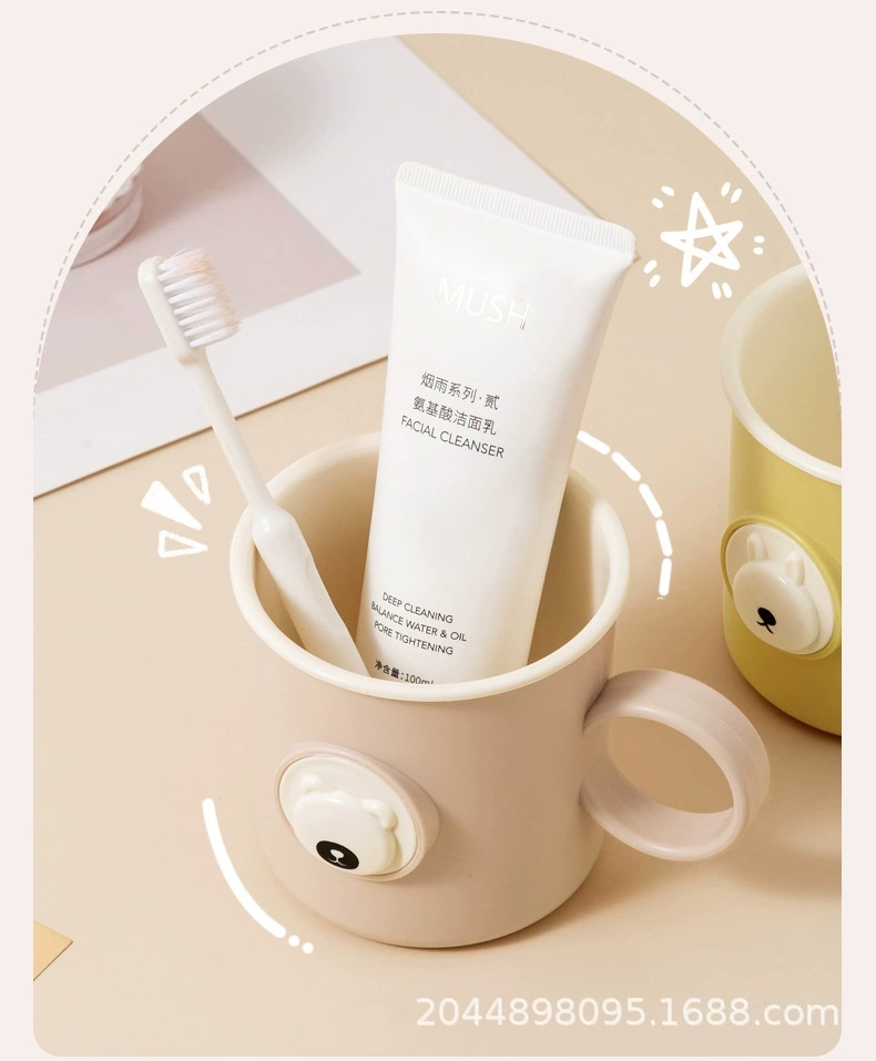 J11-0304 Student mouthwash Cup Toothbrush Cup, two-color creative thickened simple toothbrush cup with handle, mouthwash cup toothbrush brushing cup detail image 7