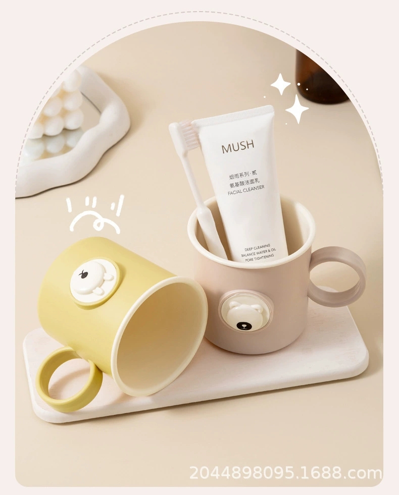 J11-0304 Student mouthwash Cup Toothbrush Cup, two-color creative thickened simple toothbrush cup with handle, mouthwash cup toothbrush brushing cup detail image 14