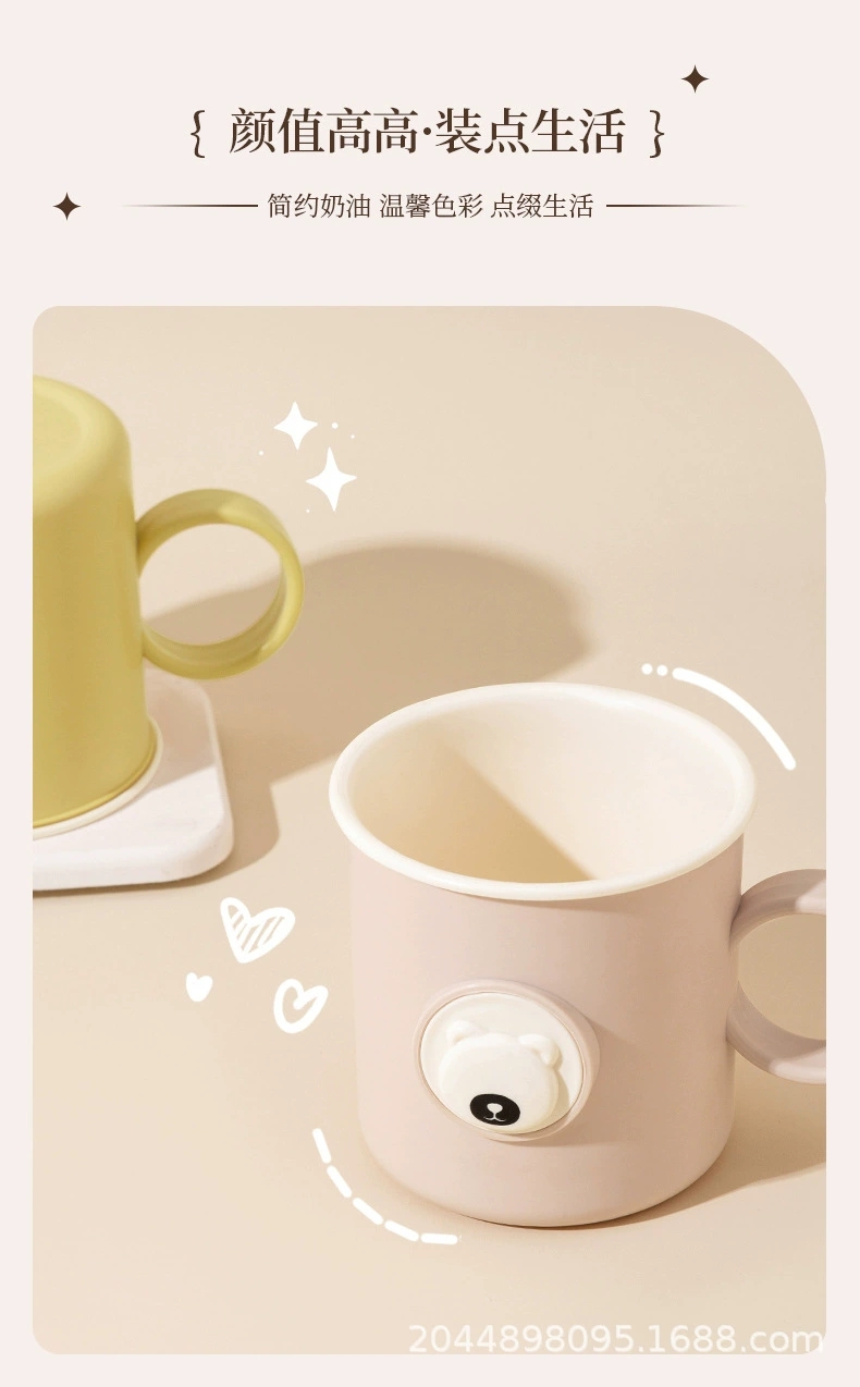 J11-0304 Student mouthwash Cup Toothbrush Cup, two-color creative thickened simple toothbrush cup with handle, mouthwash cup toothbrush brushing cup detail image 13
