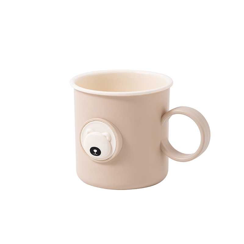 J11-0304 Student mouthwash Cup Toothbrush Cup, two-color creative thickened simple toothbrush cup with handle, mouthwash cup toothbrush brushing cup Specification image
