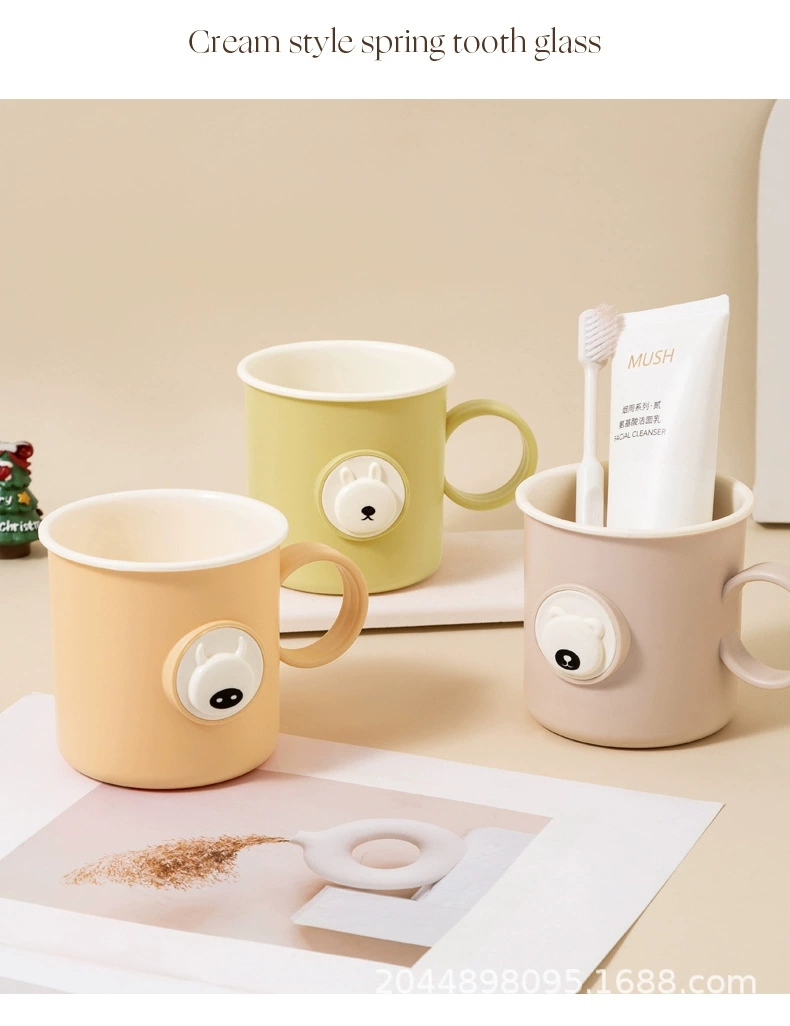 J11-0304 Student mouthwash Cup Toothbrush Cup, two-color creative thickened simple toothbrush cup with handle, mouthwash cup toothbrush brushing cup detail image 20