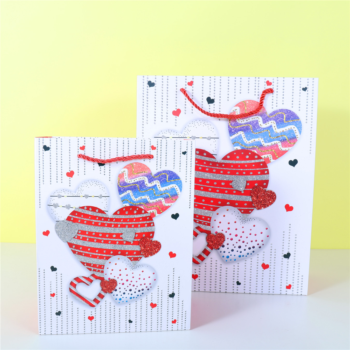 情人节主题手提袋红酒瓶袋环保服装包装束口袋礼品袋包装袋子塑料详情4