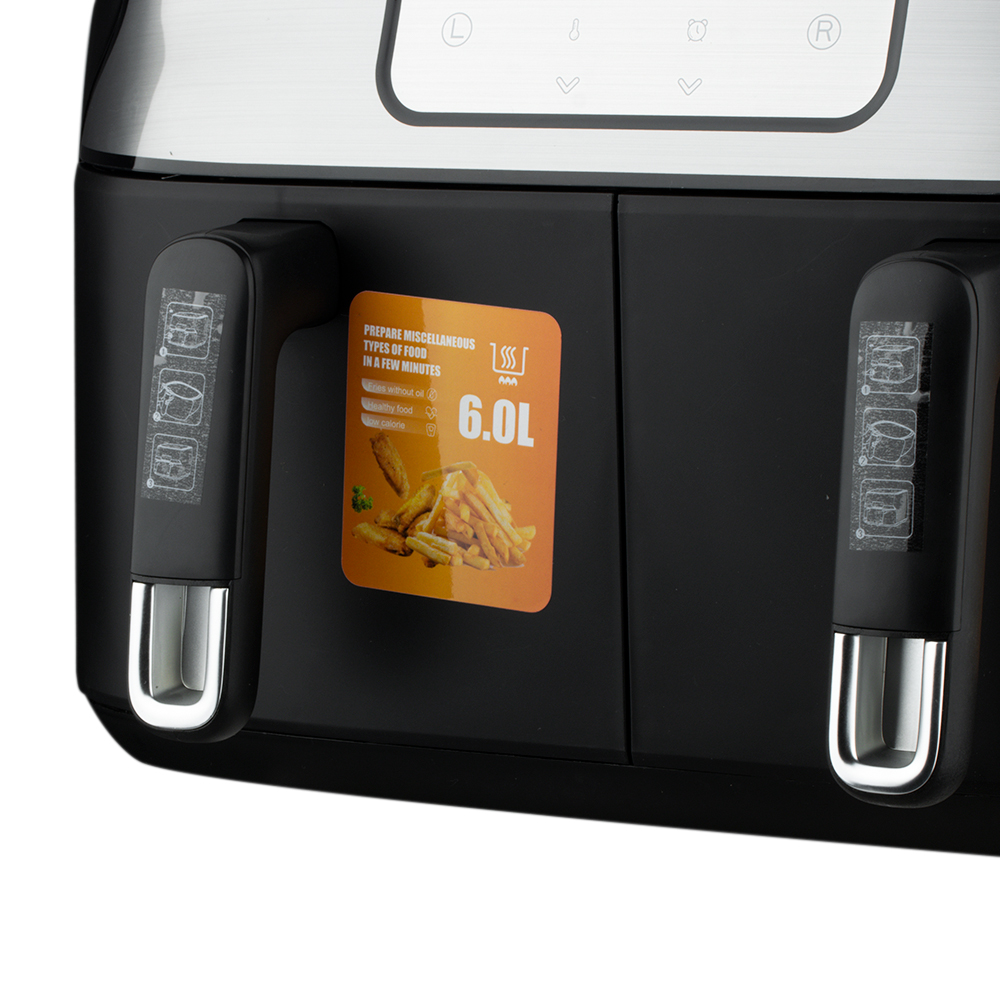 RAF European standard cross-border double-chamber air fryer with dual compartments, 9L large capacity, multi-functional, dual POTS and dual baskets, intelligent touch screen R.5272 pic 6