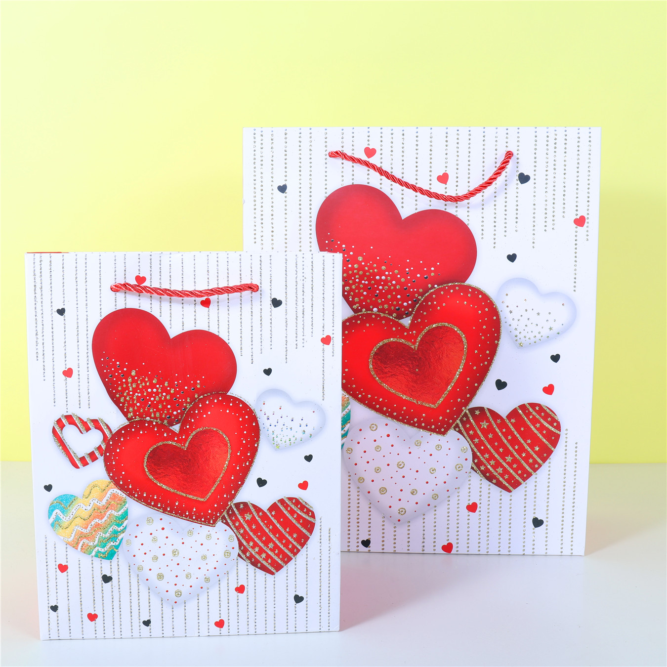 情人节主题手提袋红酒瓶袋环保服装包装束口袋礼品袋包装袋子塑料详情2