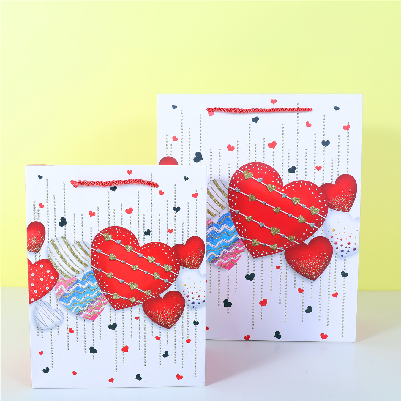 情人节主题手提袋红酒瓶袋环保服装包装束口袋礼品袋包装袋子塑料详情3