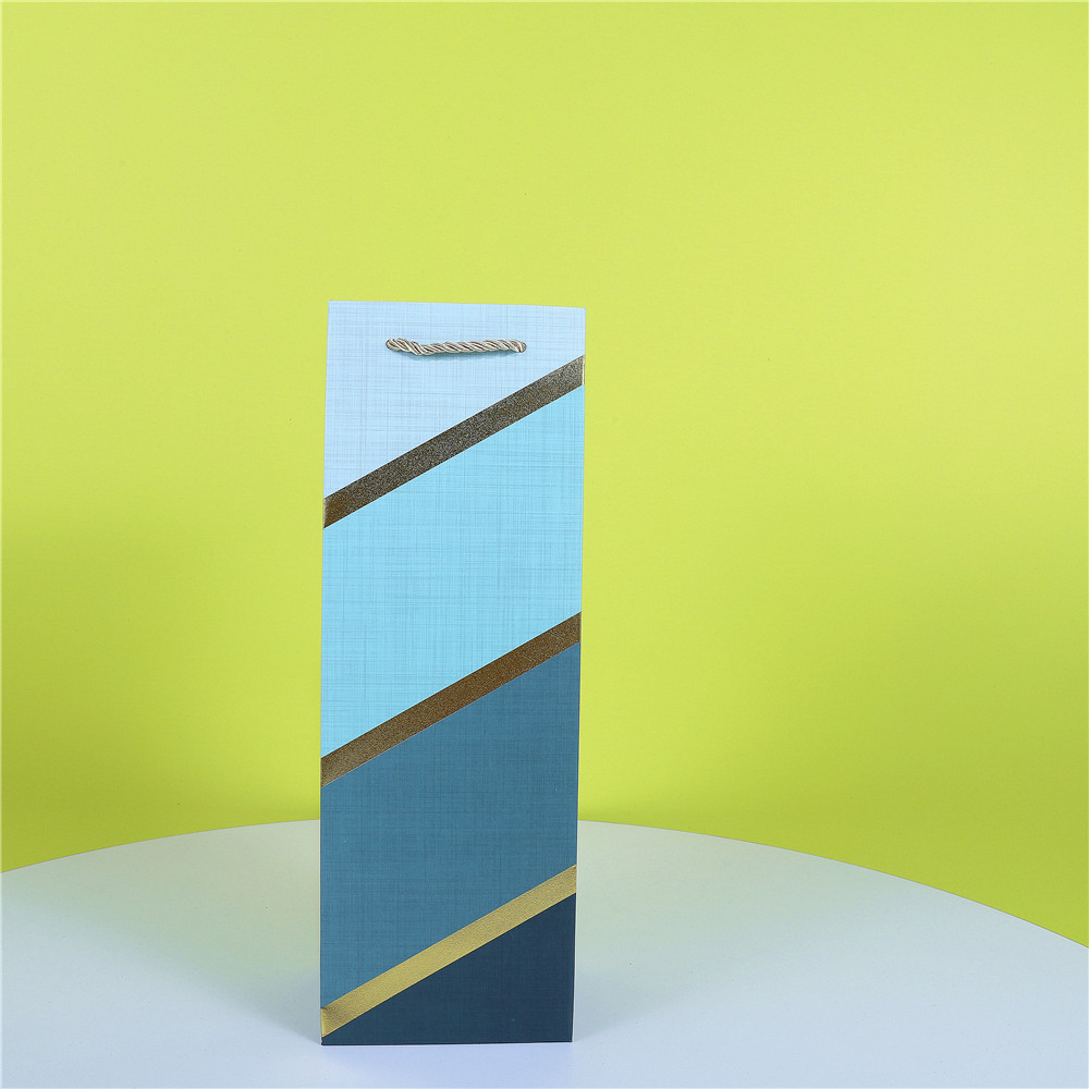 香槟纸质酒袋烫金白卡酒水礼品袋现货批发商超纸袋烟酒店红酒袋