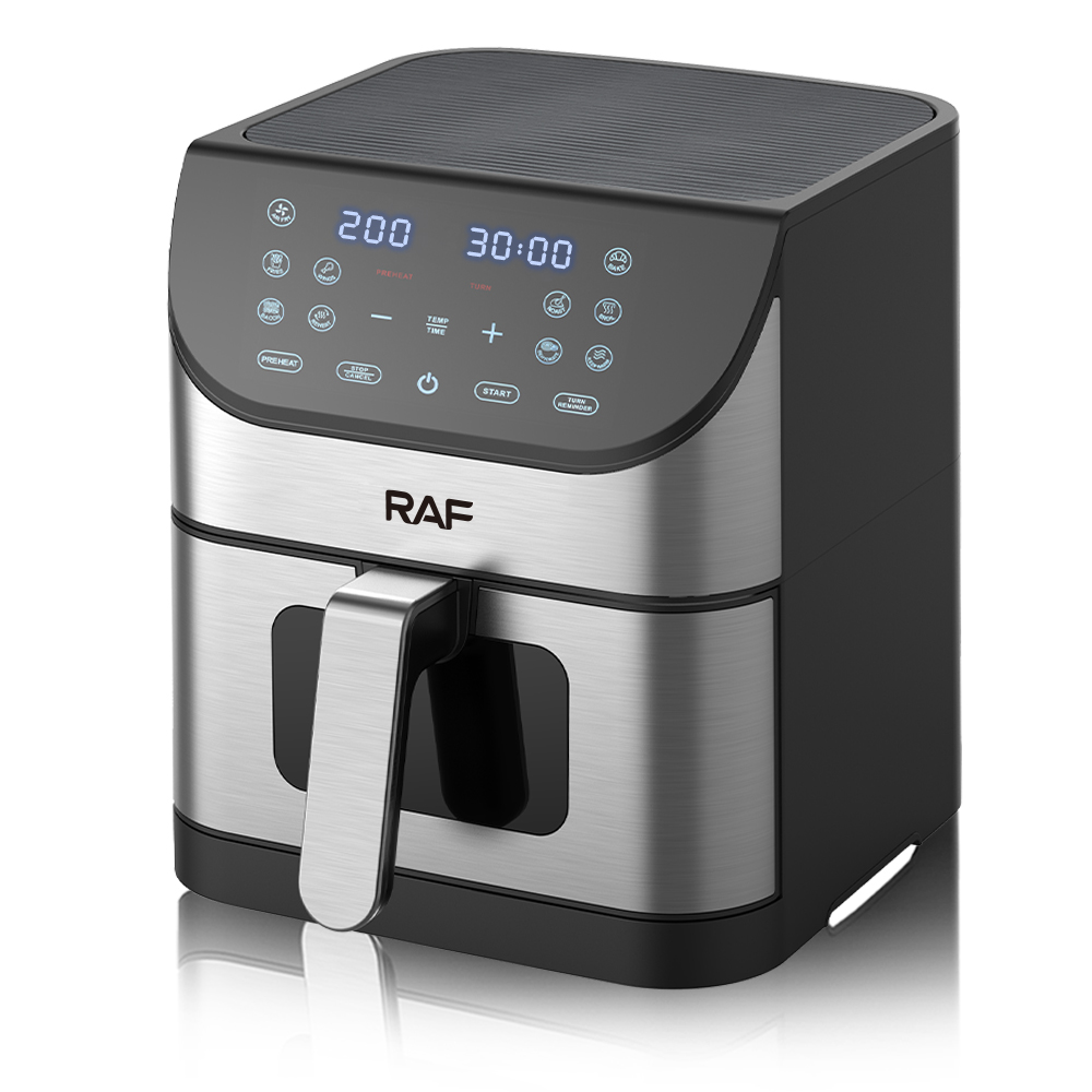 RAF European standard cross-border visual air fryer, LCD touch, household multi-functional electric fryer, 6L large capacity pic 5