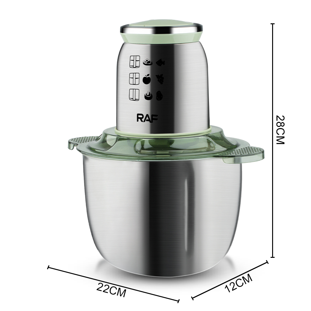 RAF European standard cross-border electric meat grinder, household multi-functional filling and mixing food processor, small meat minder 3L Specification image