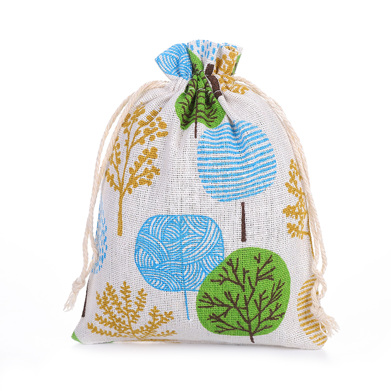 10*14 cotton and linen fabric printed rose gift bag, drawstring bag, mosquito repellent bag, dried flower bag Application Scenario
