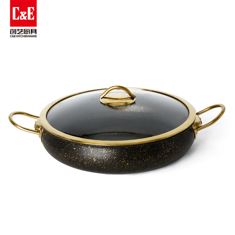 C&E Creative Cookware 12-piece set: Soup pot, hot pot, multi-functional non-stick pot, silicone spatula and spoons, kitchenware, household gifts Item Picture