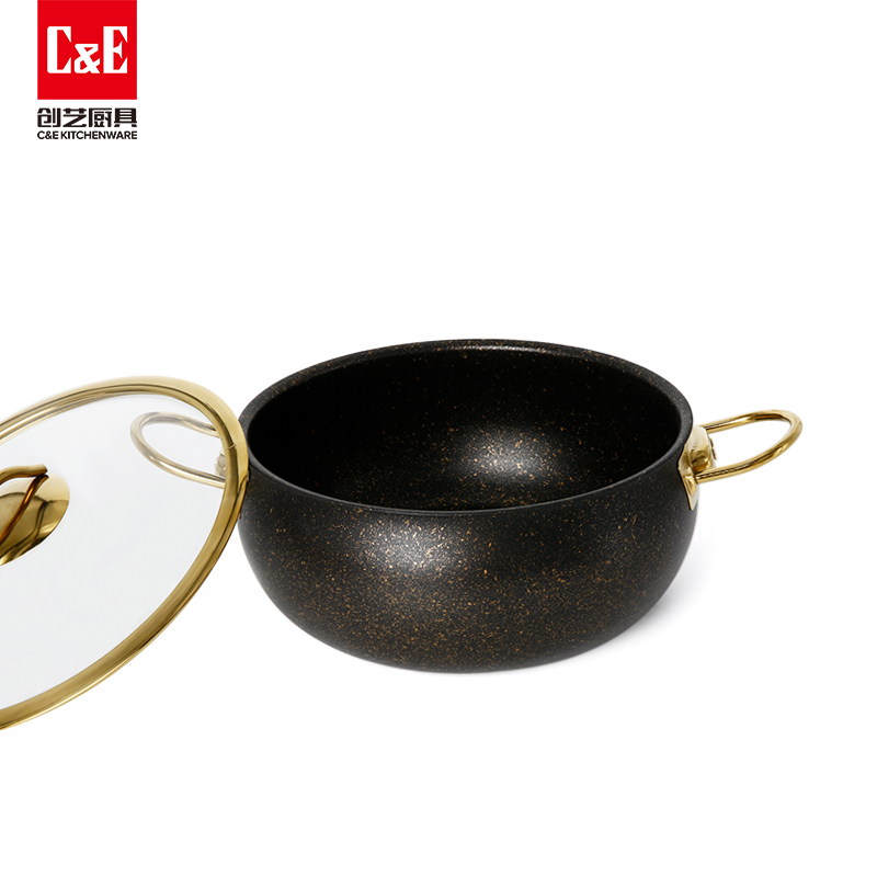 C&E Creative Cookware 12-piece set: Soup pot, hot pot, multi-functional non-stick pot, silicone spatula and spoons, kitchenware, household gifts pic 6