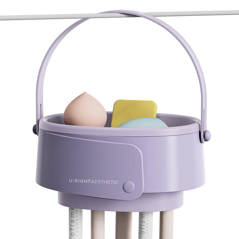 Q35-QY7172化妆刷清洗盒可拆卸美妆蛋收纳盒化妆刷粉扑清洗神器白底实物图