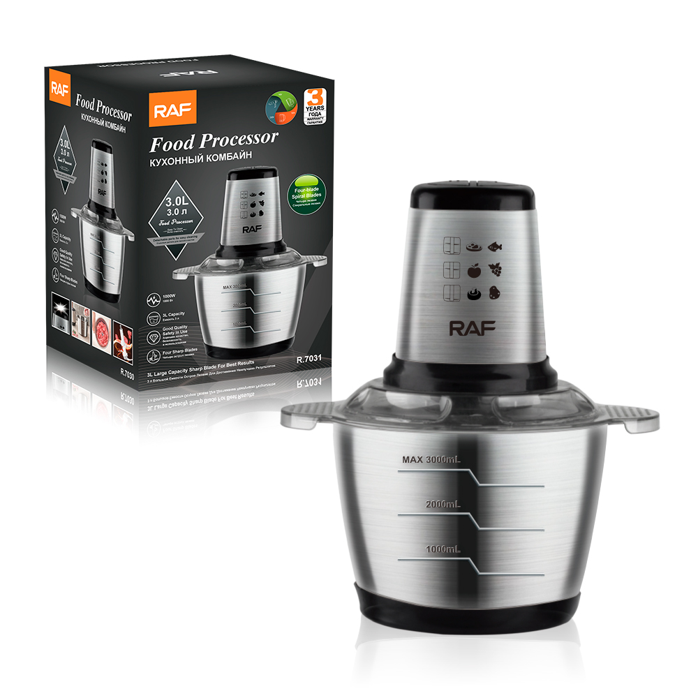 RAF European standard large-capacity meat grinder, household stainless steel electric food processor, multi-functional kitchen meat grinder