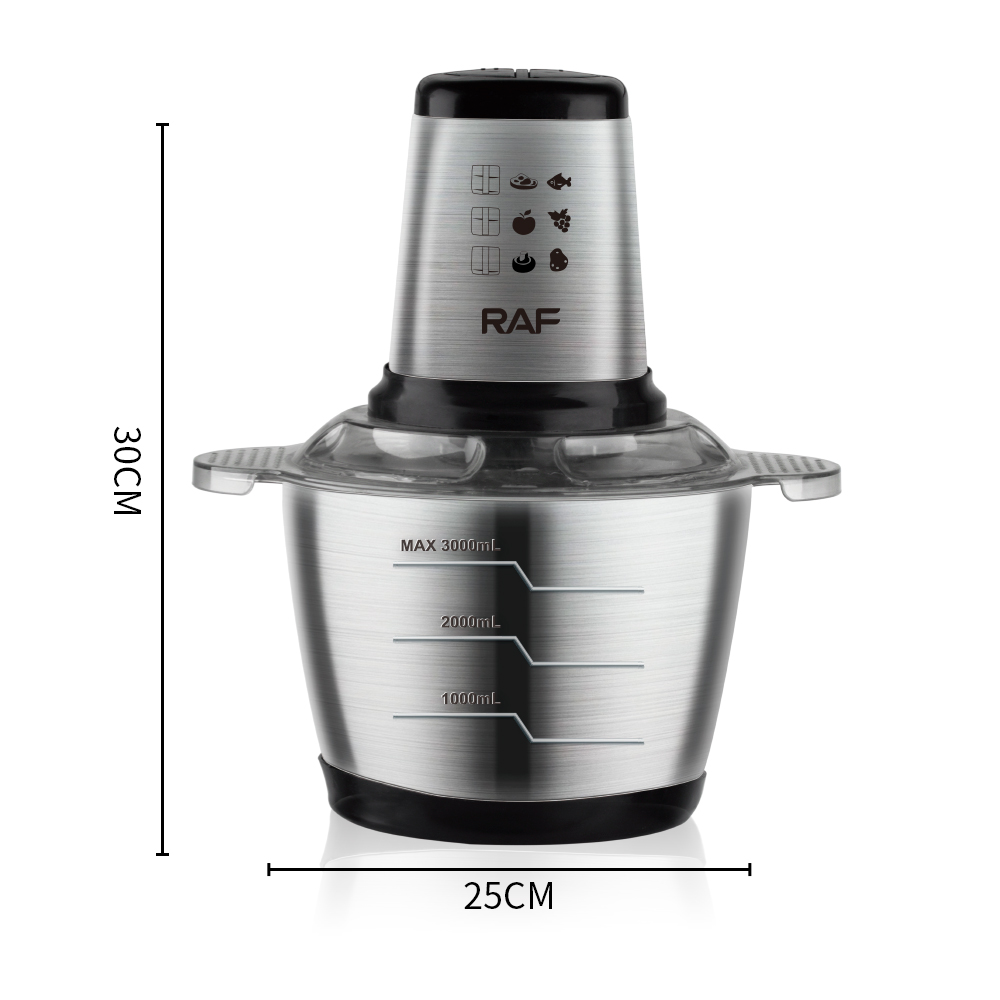 RAF European standard large-capacity meat grinder, household stainless steel electric food processor, multi-functional kitchen meat grinder details Picture