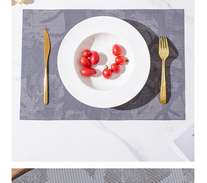 特斯林PVC餐桌垫家用餐垫餐厅西餐垫酒店时尚防滑杯垫防水隔热垫详情4