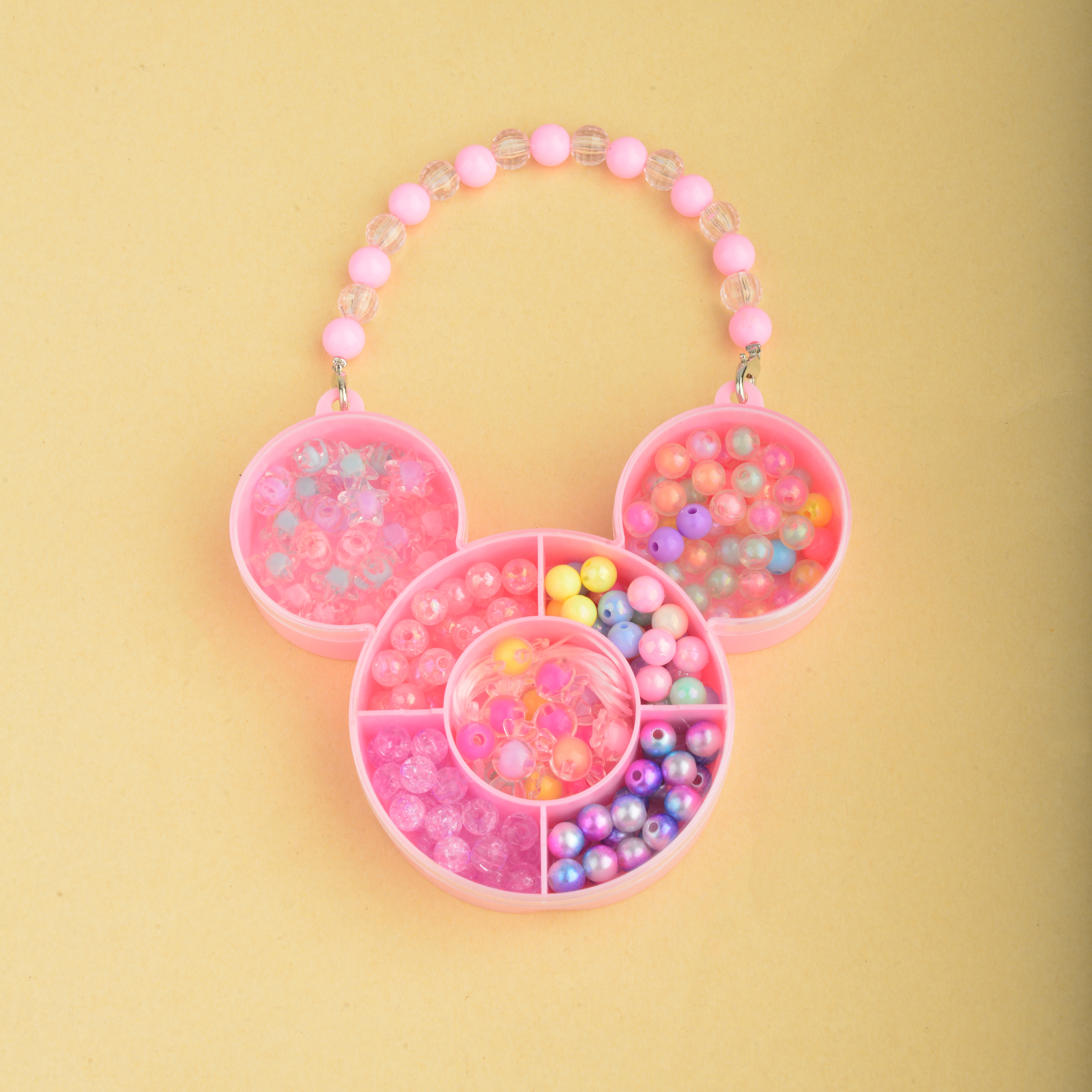 Cartoon handicraft diy children's beaded stringing materials, educational toys, necklaces, bracelets, accessories, gift boxes, loose beads details Picture