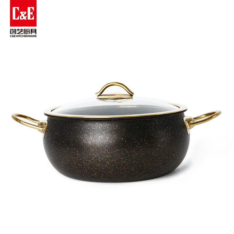 C&E Creative Cookware 12-piece set: Soup pot, hot pot, multi-functional non-stick pot, silicone spatula and spoons, kitchenware, household gifts pic 4