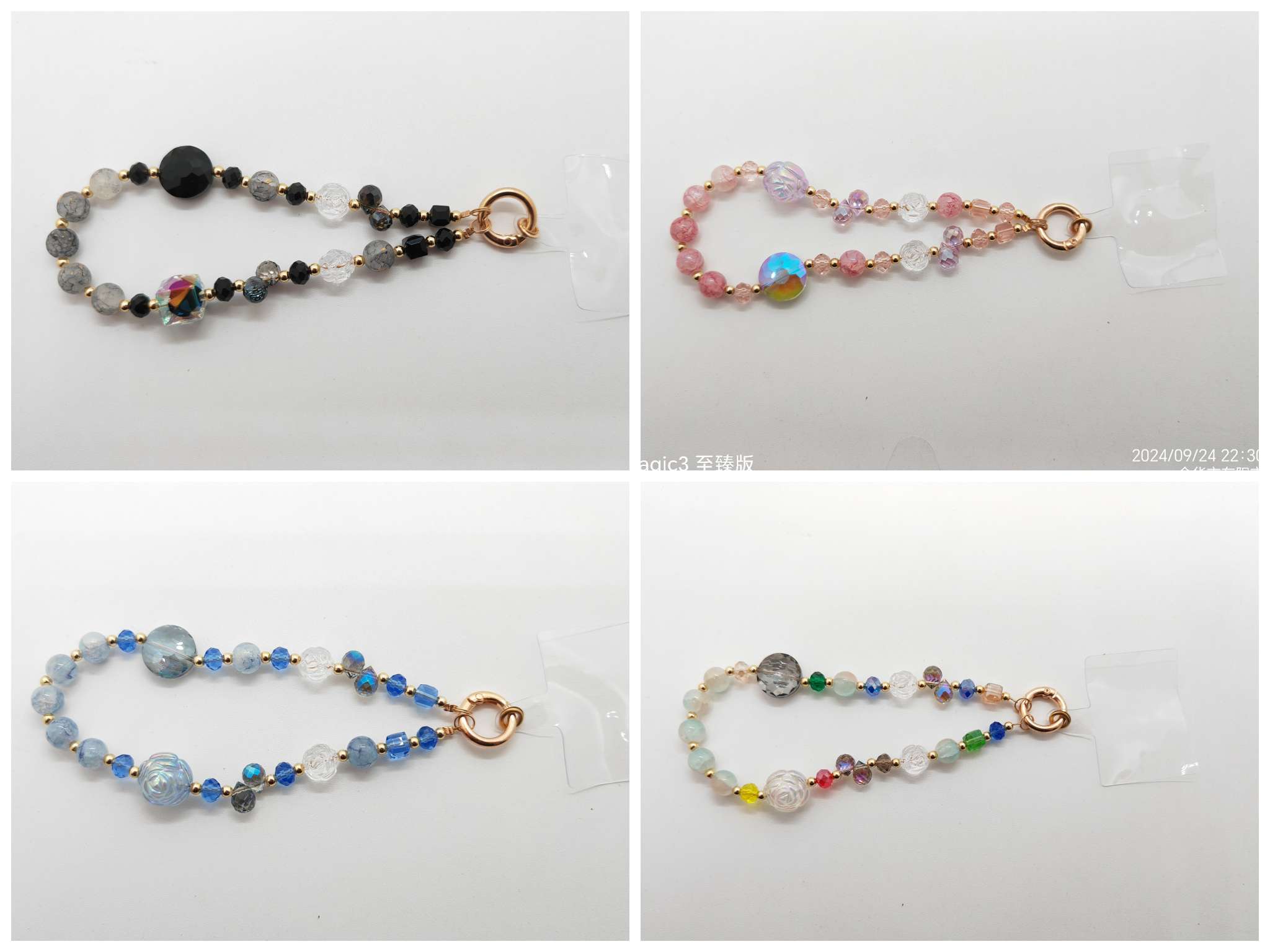 欧美流行玫瑰花手机链，清新脱俗，适合各年龄段爱美女生购买佩戴，送女闺蜜送朋友佳品。